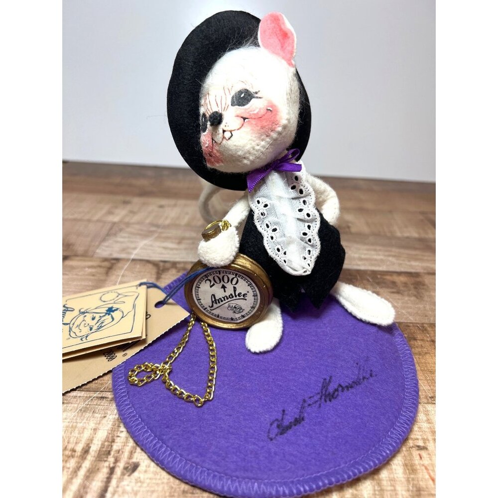 Annalee 2000 Millennium Mouse Doll With Top Hat & Pocket Watch